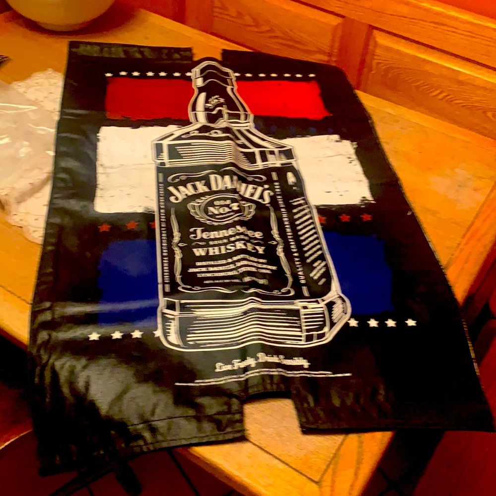 Leather jack daniels banner
